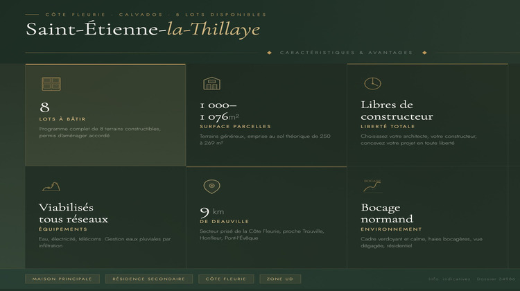 Ma-Cabane - Vente Terrain Saint-Étienne-la-Thillaye, 1000 m²