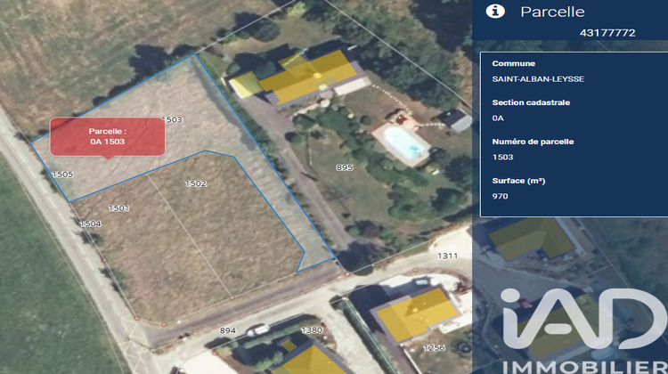 Ma-Cabane - Vente Terrain Saint-Alban-Leysse, 970 m²