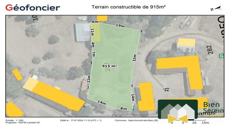 Ma-Cabane - Vente Terrain Saint-Arnoult-des-Bois, 915 m²