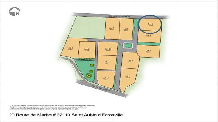 Ma-Cabane - Vente Terrain Saint-Aubin-d'Écrosville, 710 m²