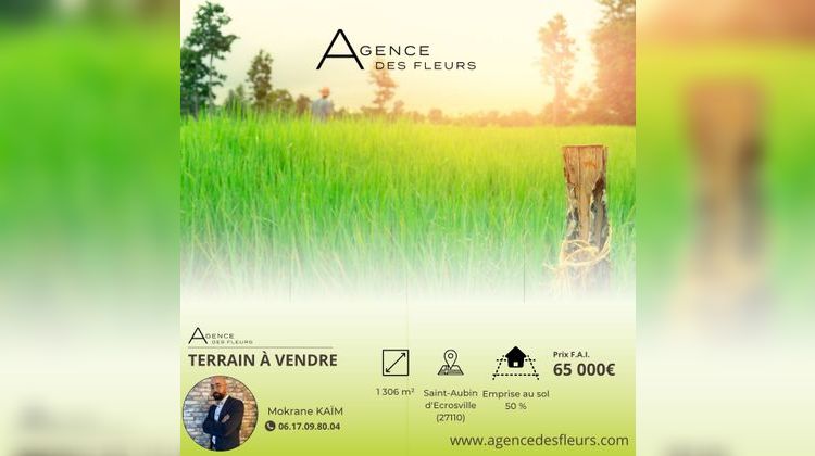 Ma-Cabane - Vente Terrain SAINT-AUBIN-D'ECROSVILLE, 1306 m²