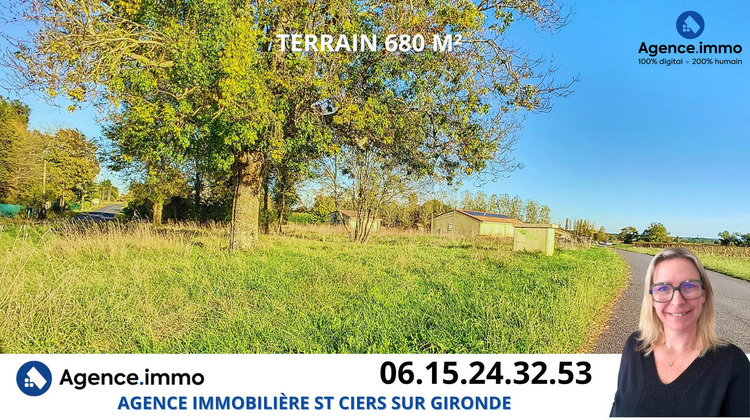 Ma-Cabane - Vente Terrain Saint-Ciers-sur-Gironde, 680 m²