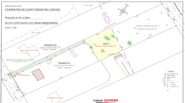 Ma-Cabane - Vente Terrain Saint-Denis-de-l'Hôtel, 3111 m²