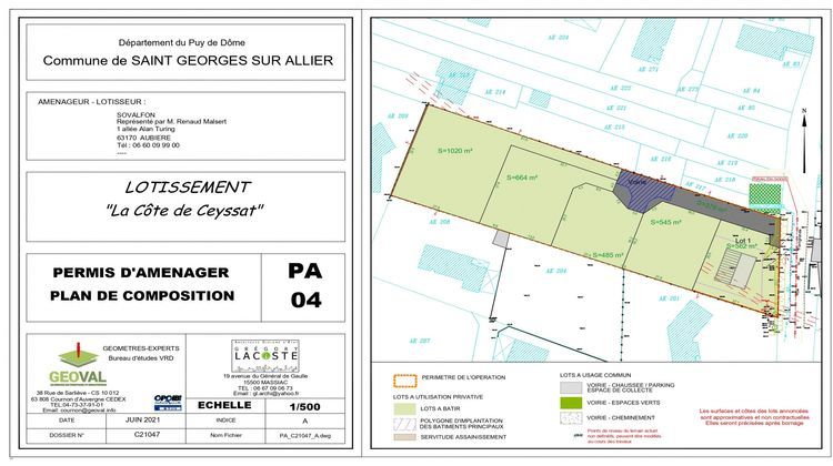 Ma-Cabane - Vente Terrain Saint-Georges-sur-Allier, 664 m²