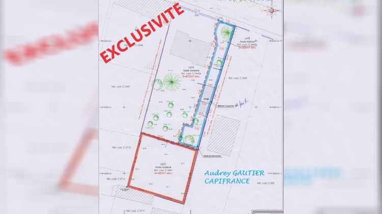 Ma-Cabane - Vente Terrain SAINT HILAIRE DE CHALEONS, 483 m²