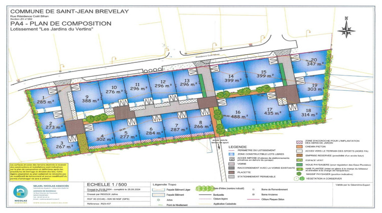 Ma-Cabane - Vente Terrain Saint-Jean-Brévelay, 347 m²