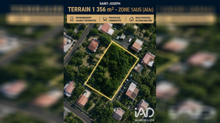 Ma-Cabane - Vente Terrain Saint-Joseph, 1356 m²