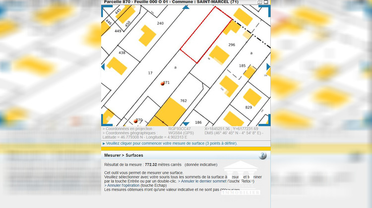 Ma-Cabane - Vente Terrain Saint-Marcel, 772 m²