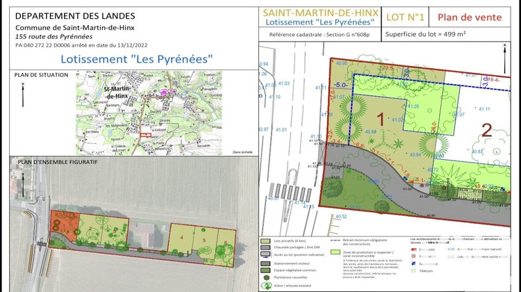 Ma-Cabane - Vente Terrain Saint-Martin-de-Hinx, 499 m²