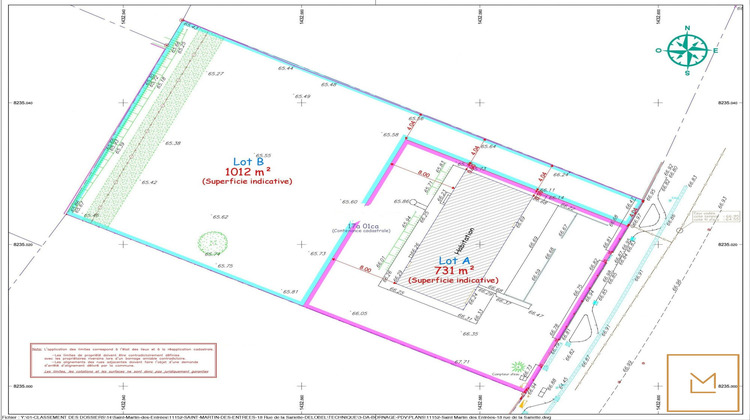 Ma-Cabane - Vente Terrain Saint-Martin-des-Entrées, 1017 m²