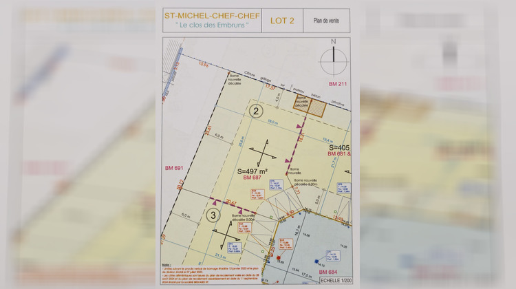 Ma-Cabane - Vente Terrain SAINT-MICHEL-CHEF-CHEF, 497 m²