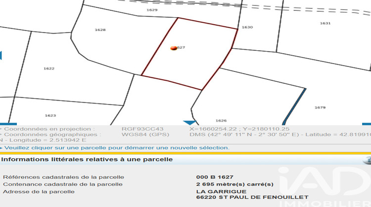 Ma-Cabane - Vente Terrain Saint Paul de Fenouillet, 2695 m²