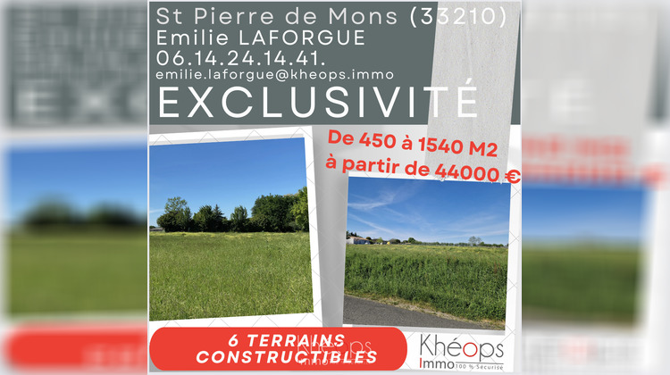 Ma-Cabane - Vente Terrain Saint-Pierre-de-Mons, 1045 m²