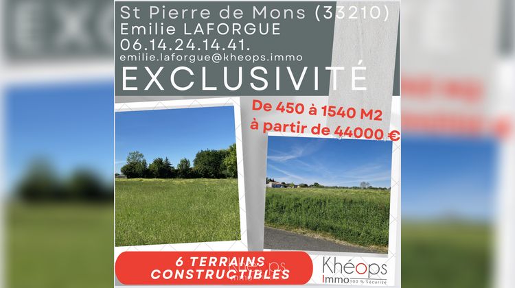 Ma-Cabane - Vente Terrain Saint-Pierre-de-Mons, 1388 m²