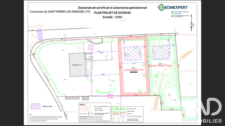 Ma-Cabane - Vente Terrain Saint-Pierre-Lès-Nemours, 1543 m²