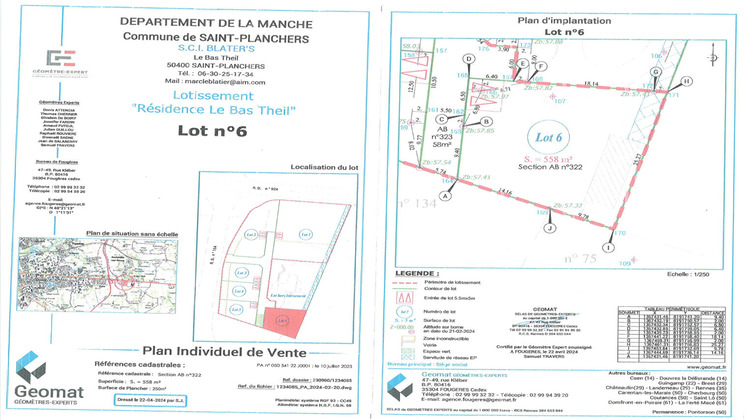 Ma-Cabane - Vente Terrain SAINT-PLANCHERS, 558 m²