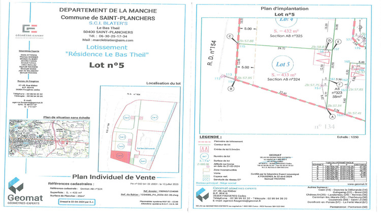 Ma-Cabane - Vente Terrain SAINT-PLANCHERS, 433 m²