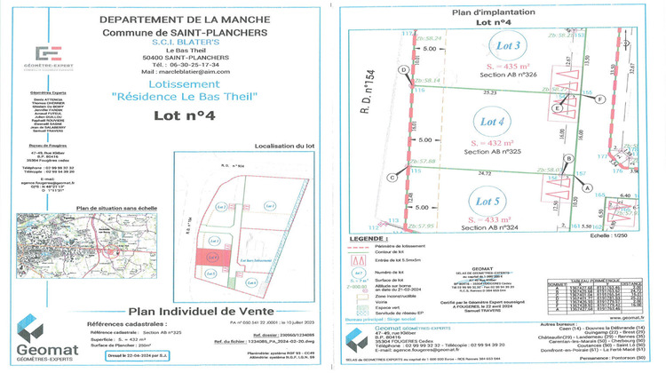 Ma-Cabane - Vente Terrain SAINT-PLANCHERS, 432 m²
