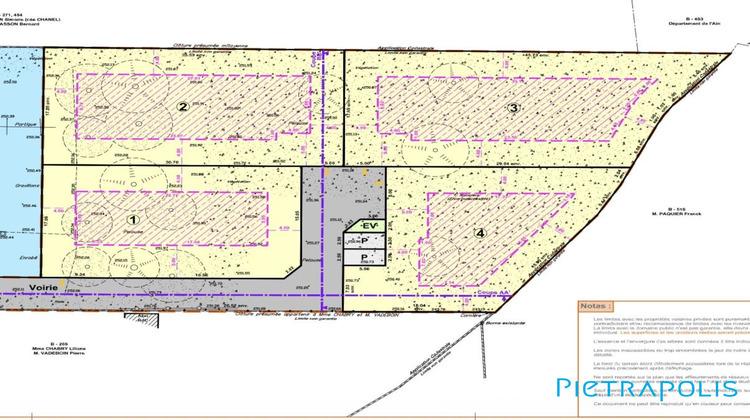Ma-Cabane - Vente Terrain Saint-Trivier-sur-Moignans, 684 m²