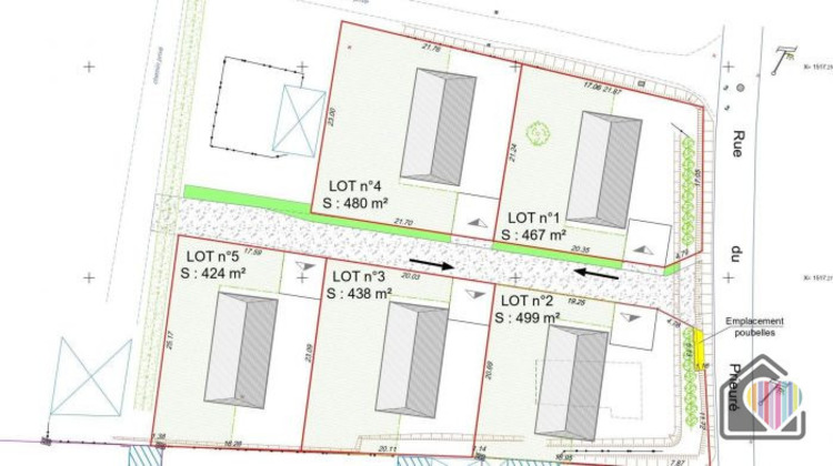 Ma-Cabane - Vente Terrain Sainte-Hélène-Bondeville, 499 m²