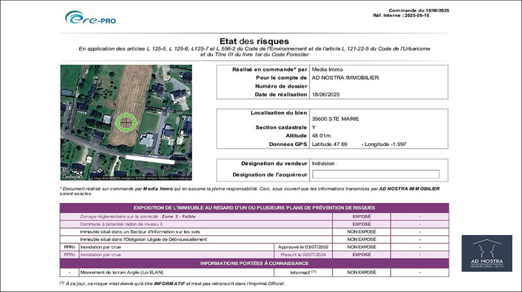 Ma-Cabane - Vente Terrain SAINTE-MARIE, 4500 m²