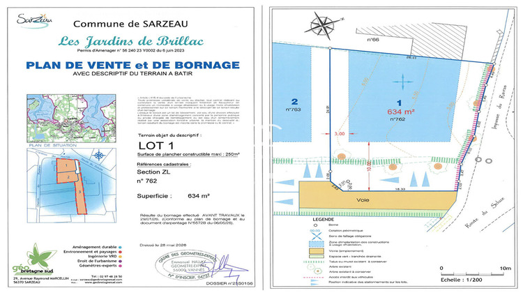 Ma-Cabane - Vente Terrain SARZEAU, 634 m²