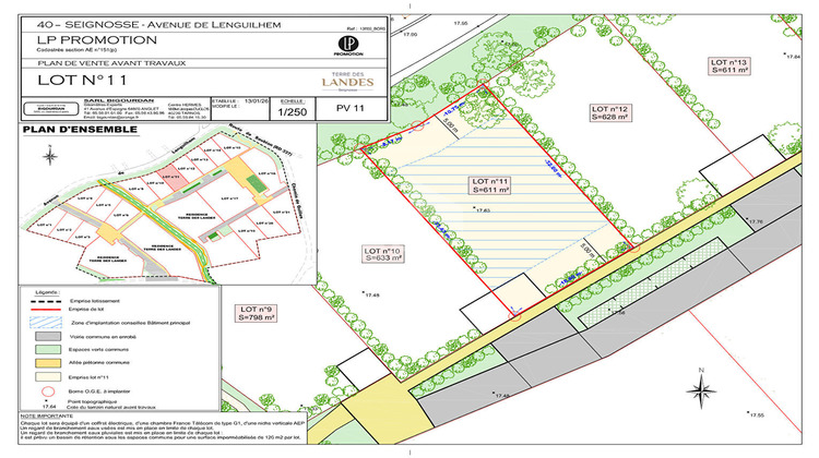 Ma-Cabane - Vente Terrain SEIGNOSSE, 611 m²