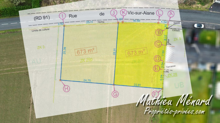 Ma-Cabane - Vente Terrain SOISSONS, 673 m²