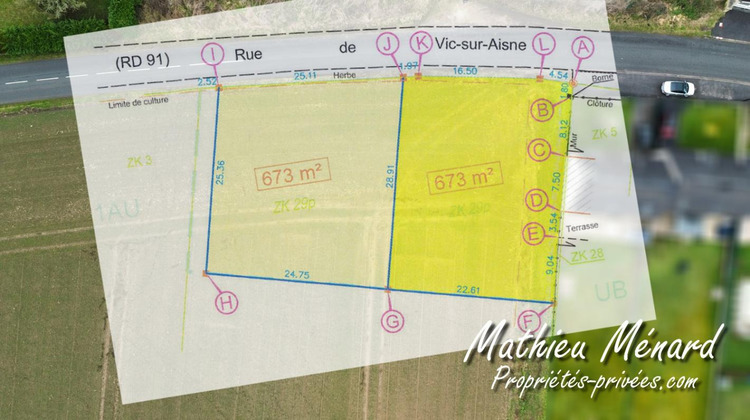 Ma-Cabane - Vente Terrain SOISSONS, 673 m²