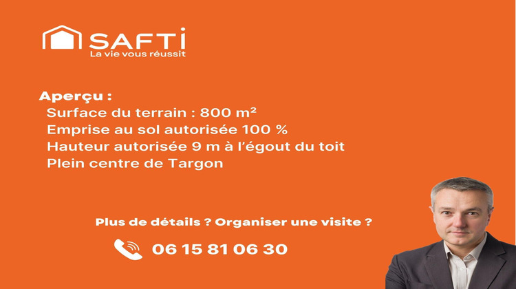 Ma-Cabane - Vente Terrain Targon, 800 m²