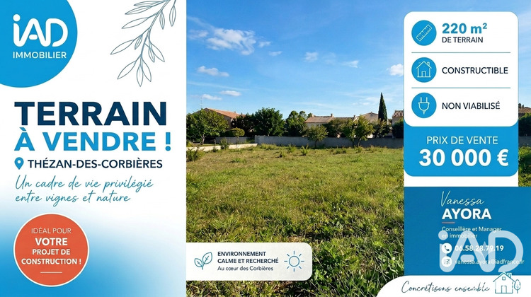 Ma-Cabane - Vente Terrain Thézan-des-Corbières, 220 m²