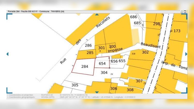 Ma-Cabane - Vente Terrain Thiviers, 289 m²