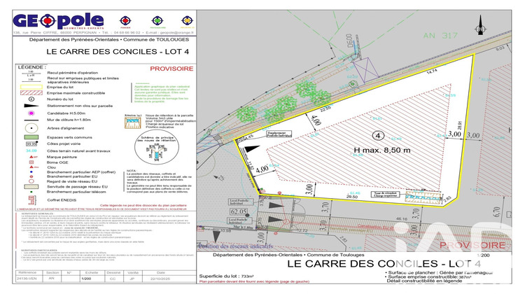 Ma-Cabane - Vente Terrain Toulouges, 733 m²