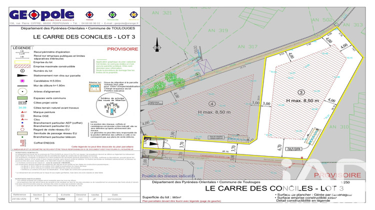 Ma-Cabane - Vente Terrain Toulouges, 985 m²