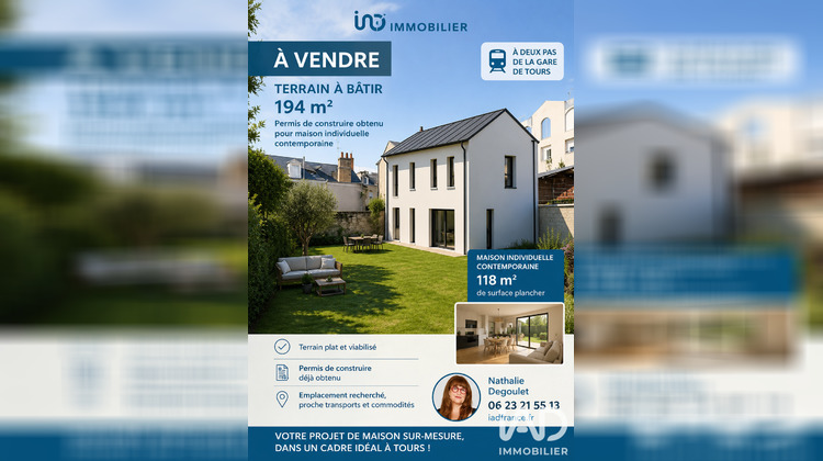 Ma-Cabane - Vente Terrain Tours, 194 m²