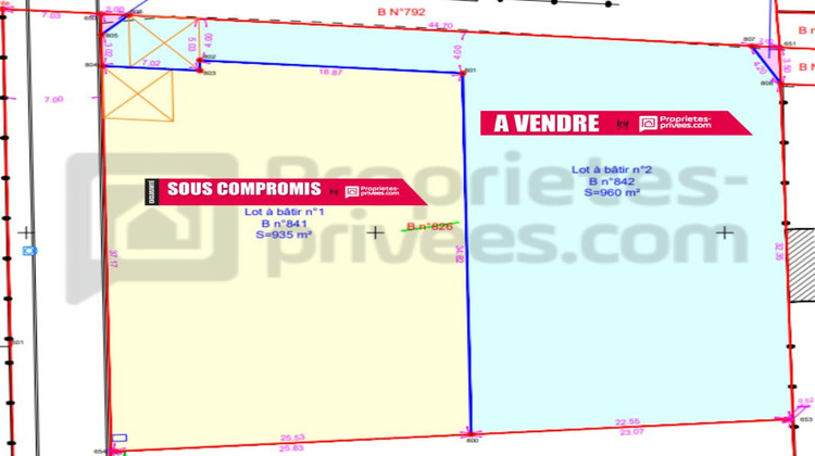 Ma-Cabane - Vente Terrain TRAVAILLAN, 960 m²