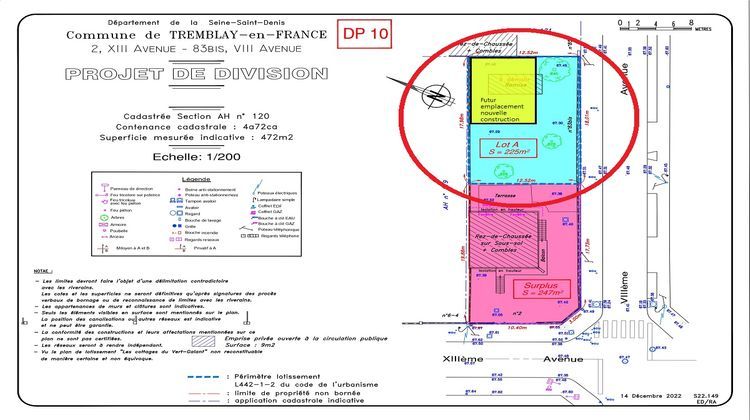 Ma-Cabane - Vente Terrain TREMBLAY-EN-FRANCE, 225 m²