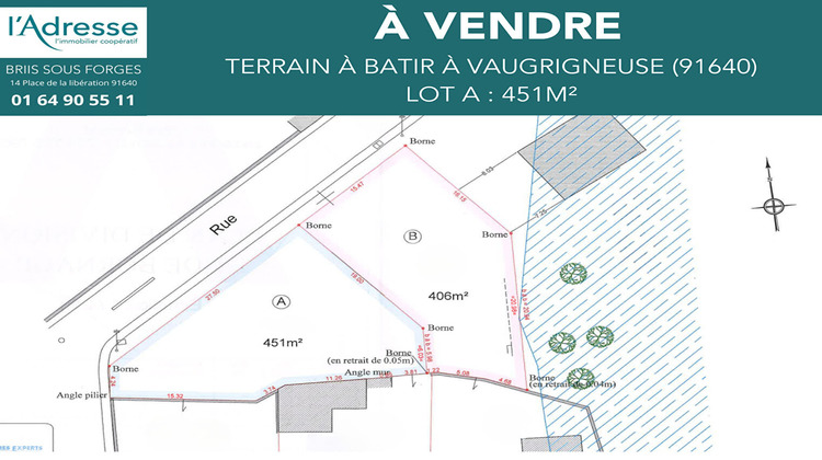 Ma-Cabane - Vente Terrain VAUGRIGNEUSE, 451 m²