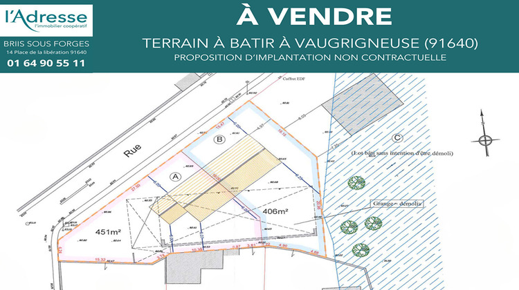Ma-Cabane - Vente Terrain VAUGRIGNEUSE, 451 m²