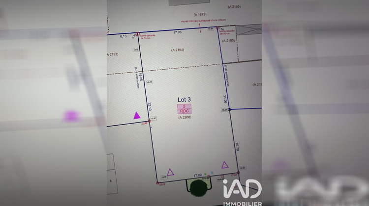 Ma-Cabane - Vente Terrain Vérines, 537 m²