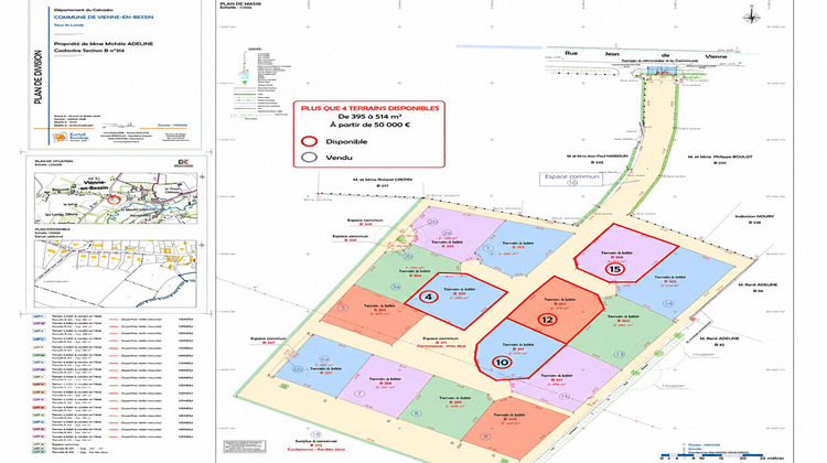 Ma-Cabane - Vente Terrain VIENNE-EN-BESSIN, 400 m²