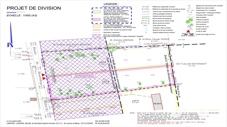 Ma-Cabane - Vente Terrain Villandraut, 3070 m²