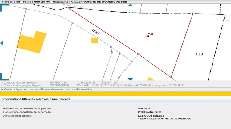 Ma-Cabane - Vente Terrain Villefranche-de-Rouergue, 2100 m²
