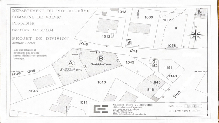 Ma-Cabane - Vente Terrain Volvic, 530 m²