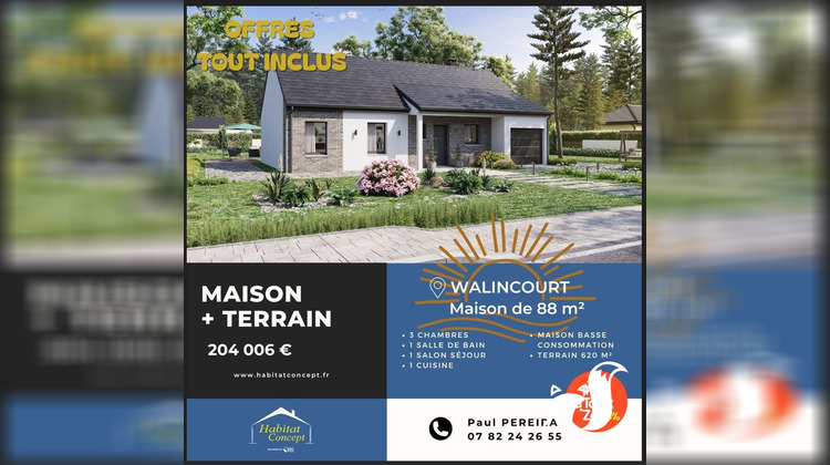Ma-Cabane - Vente Terrain Walincourt-Selvigny, 850 m²