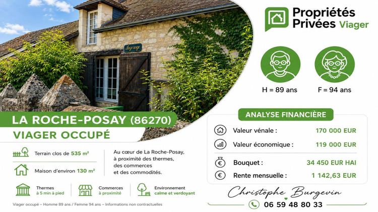Ma-Cabane - Vente Viager LA ROCHE POSAY, 130 m²